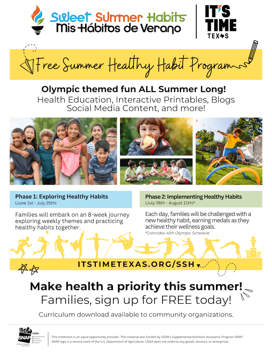 Sweet Summer Habits Program Flyer