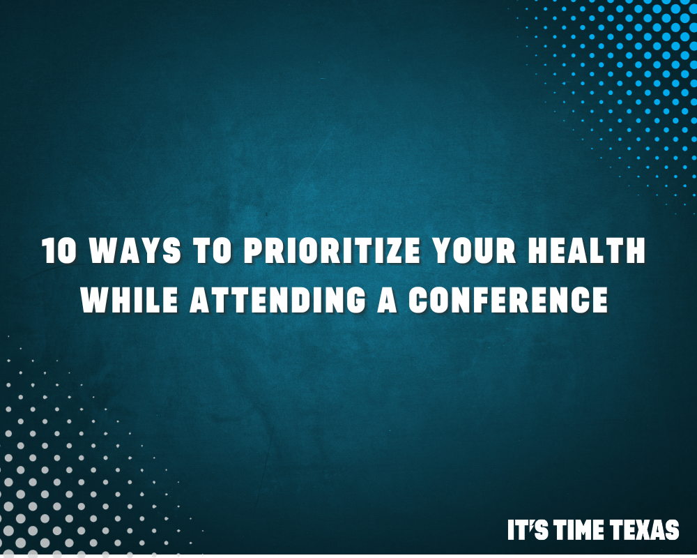 Imagen destacada de “Diez formas de priorizar su salud mientras asiste a una conferencia”